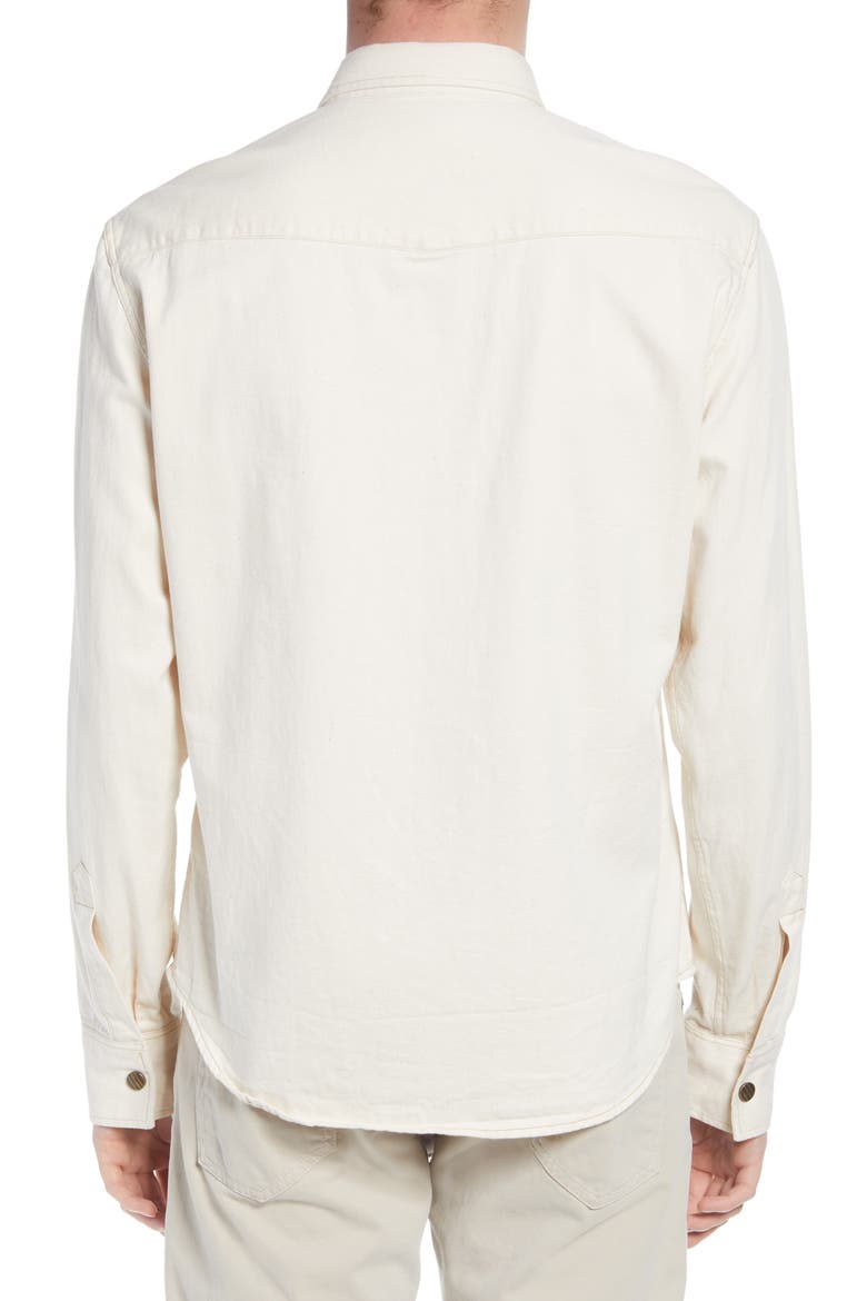 Organic Cotton Denim Button-Up Shirt, Alternate, color, NATURAL
