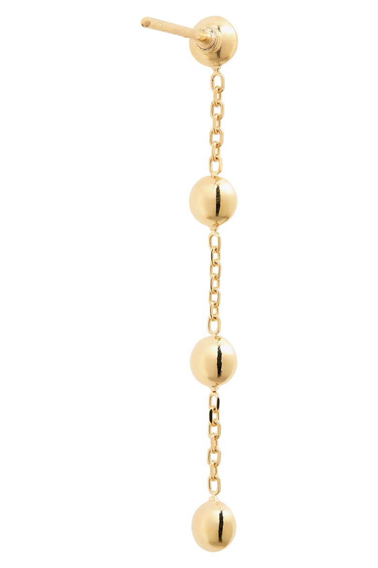 Mykonos 14K Gold Ball Station Linear Drop Earrings (Nordstrom Exclusive), Alternate, color, 14K YELLOW GOLD