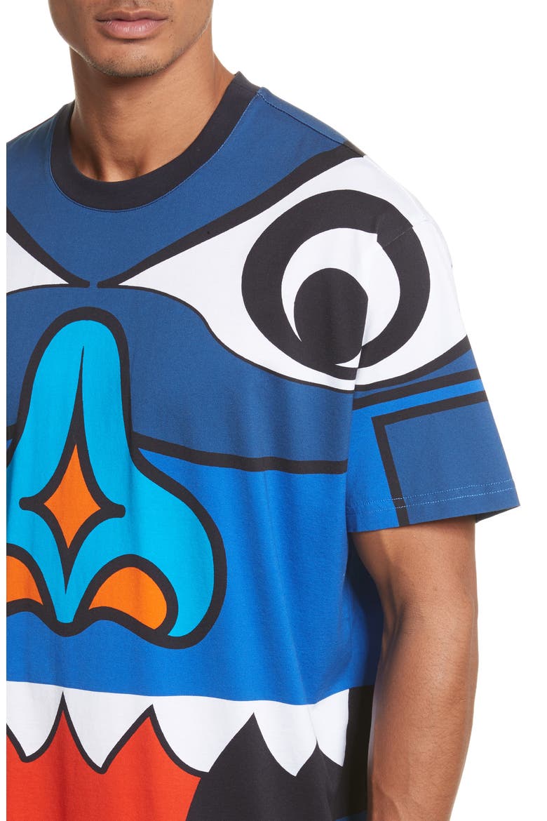 Totem Print T-Shirt, Alternate, color, BLUE