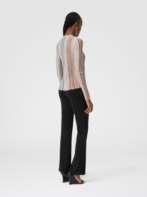 MISSONI MISSONI PARTIALIZED RIBBED SWEATER WITH SEQUINS 