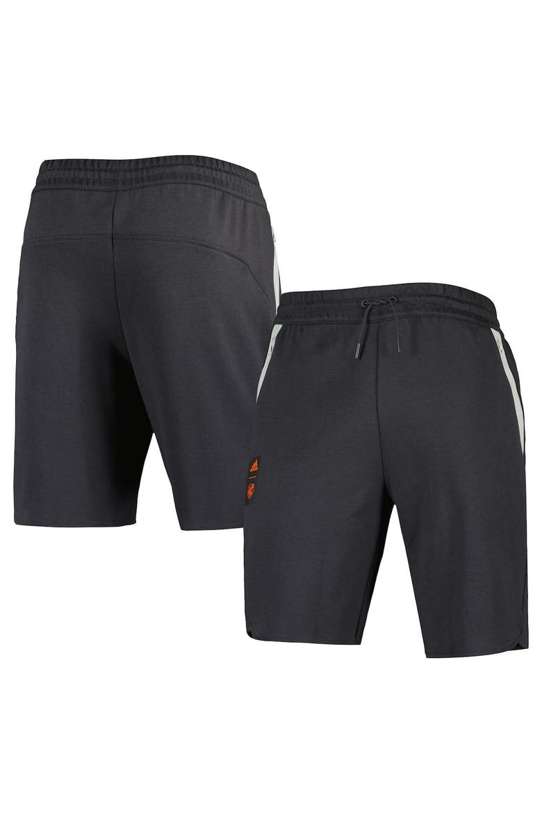 Men's adidas Black FC Cincinnati 2023 Player Travel Shorts, Main, color, Charcoal