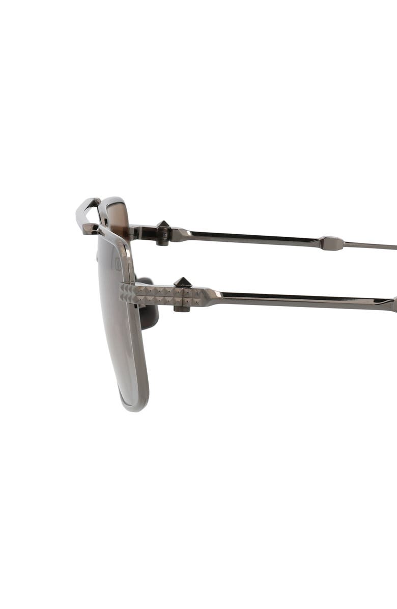 Valentino 58mm Aviator Sunglasses, Alternate, color, Rhodium Rhodium Brown