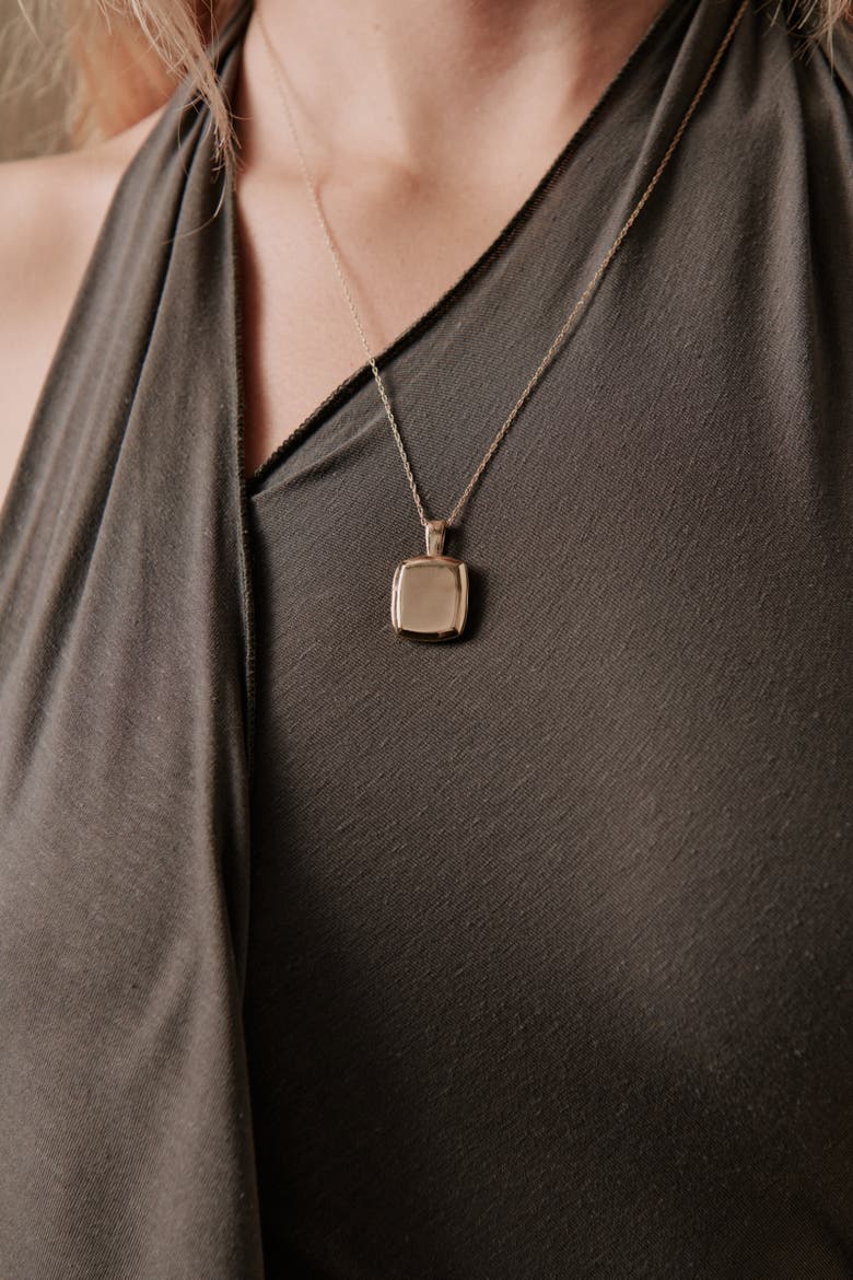 Toni Simple Locket, Alternate, color, 14K Recycled Gold Vermeil