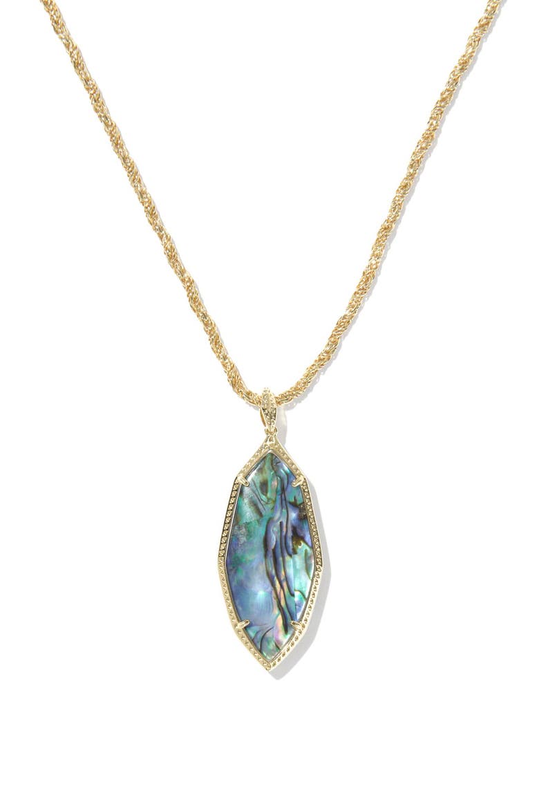 Ophelia Large Shell Pendant Necklace, Main, color, GOLD ABALONE SHELL