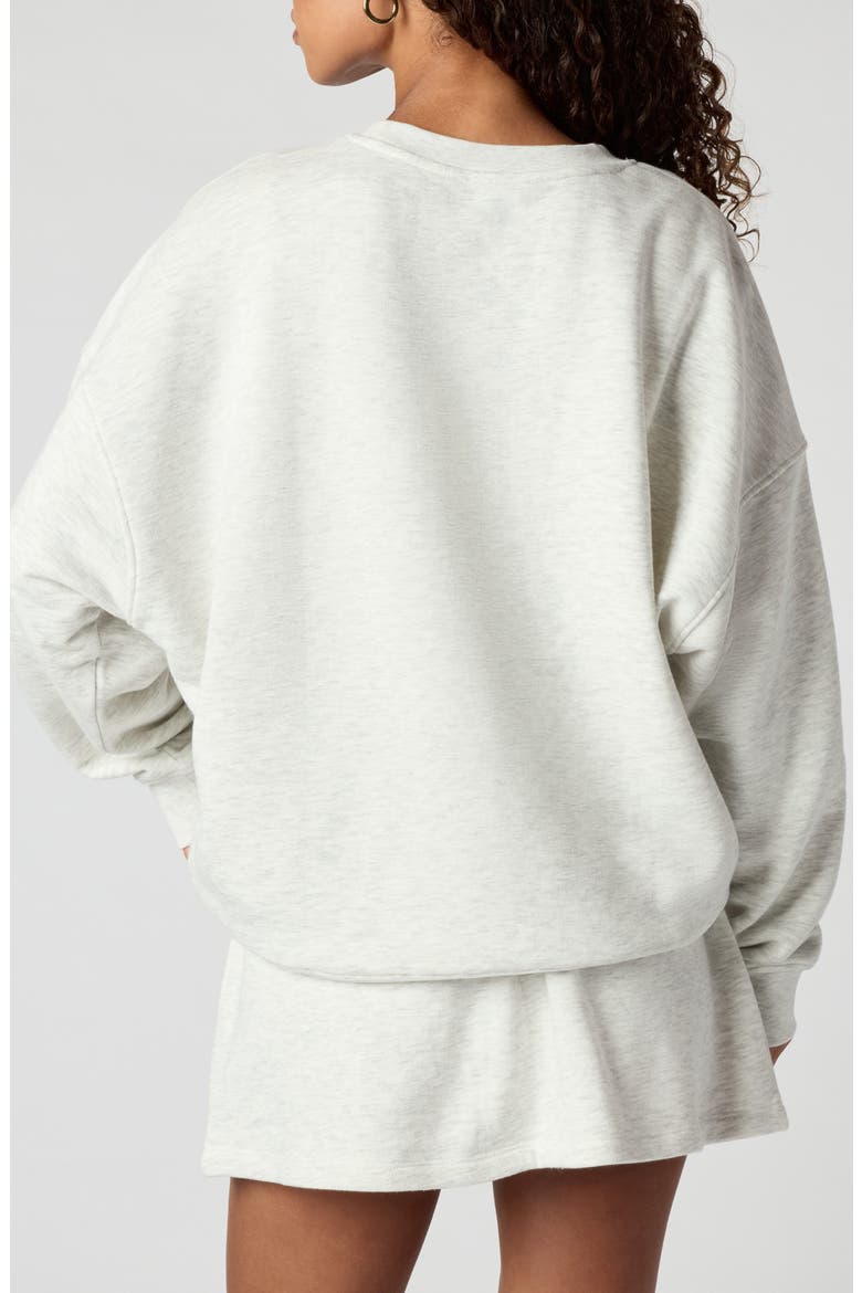 Graphic Oversized Sweatshirt, Alternate, color, HEATHER ICE