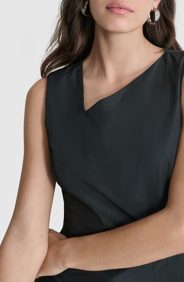 DKNY Memory Taffeta Asymmetric Hem Top, Alternate, color, 