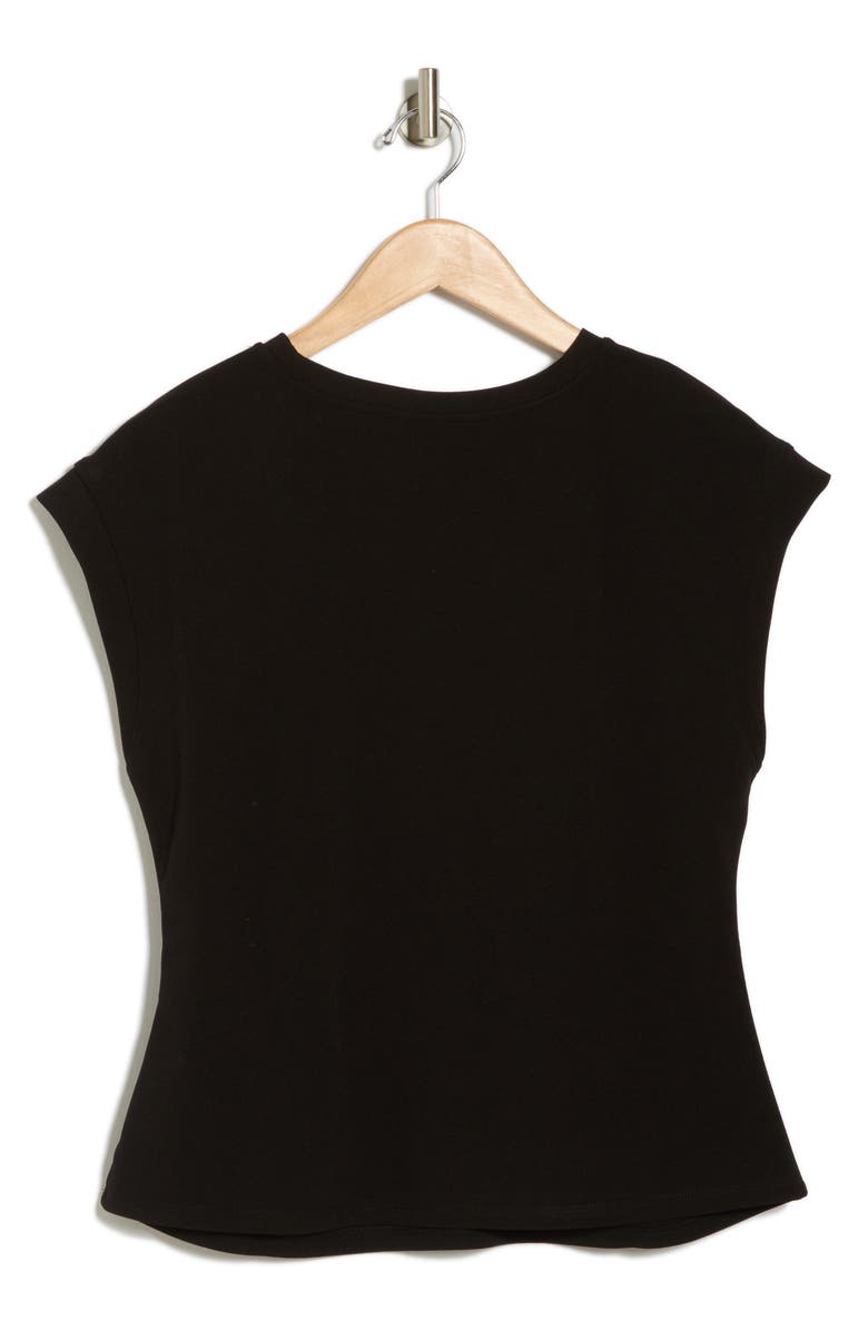 MELLODAY Cinched Techno Top, Alternate, color, Black