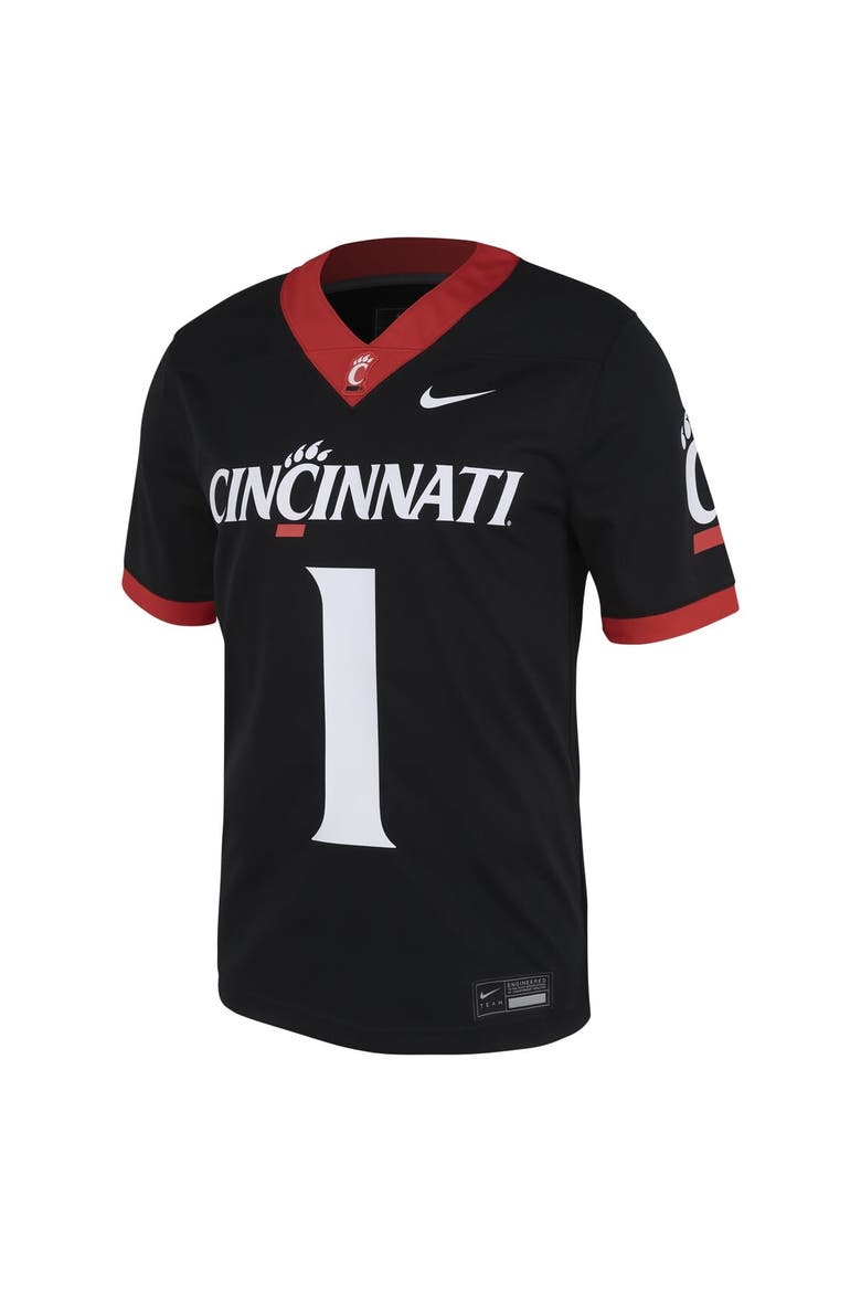 Men's Nike #1 Black Cincinnati Bearcats Untouchable Football Jersey, Alternate, color, Black