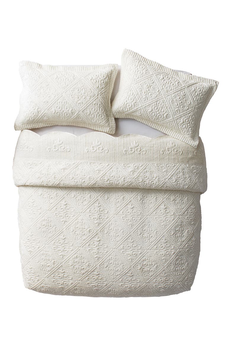 Westland Quilted Plush Bedspread Set, Alternate, color, IVORY