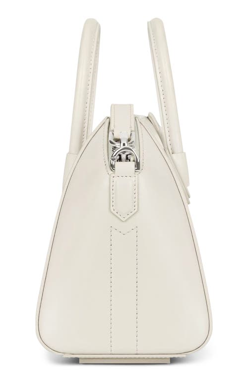 Givenchy Mini Antigona Bag In Box Leather In White