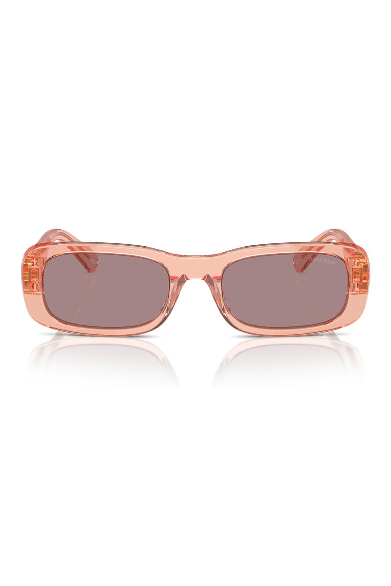53mm Rectangular Sunglasses, Alternate, color, PURPLE