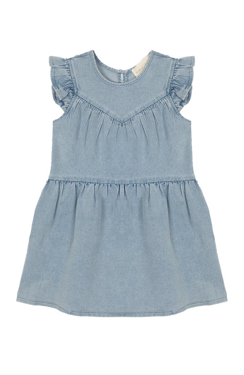 Mabel + Honey Sunset Fields Flutter Sleeve Dress, Main, color, Blue