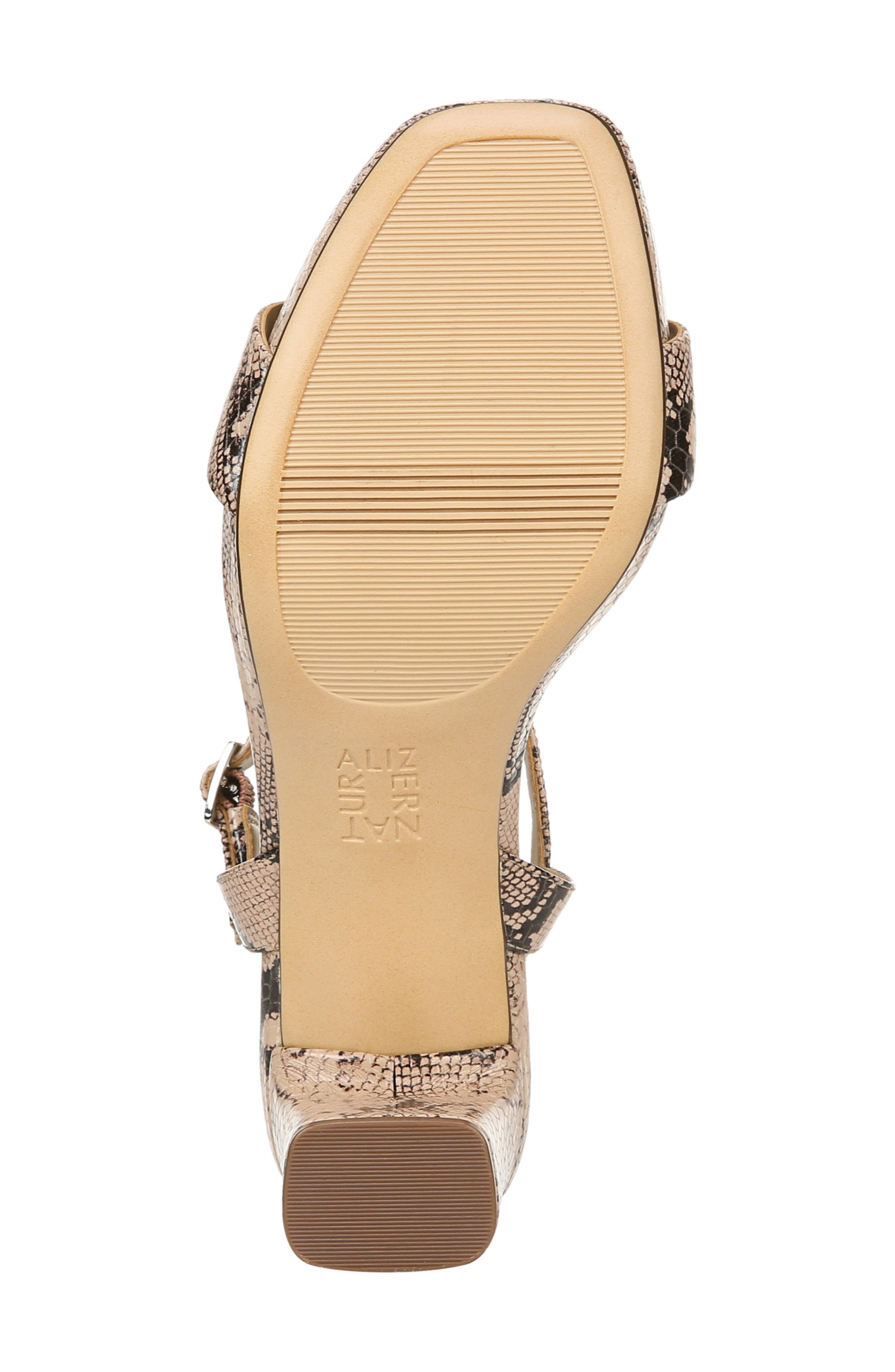 Ivy Ankle Strap Sandal, Alternate, color, BARELY NUDE SNAKE PRINT