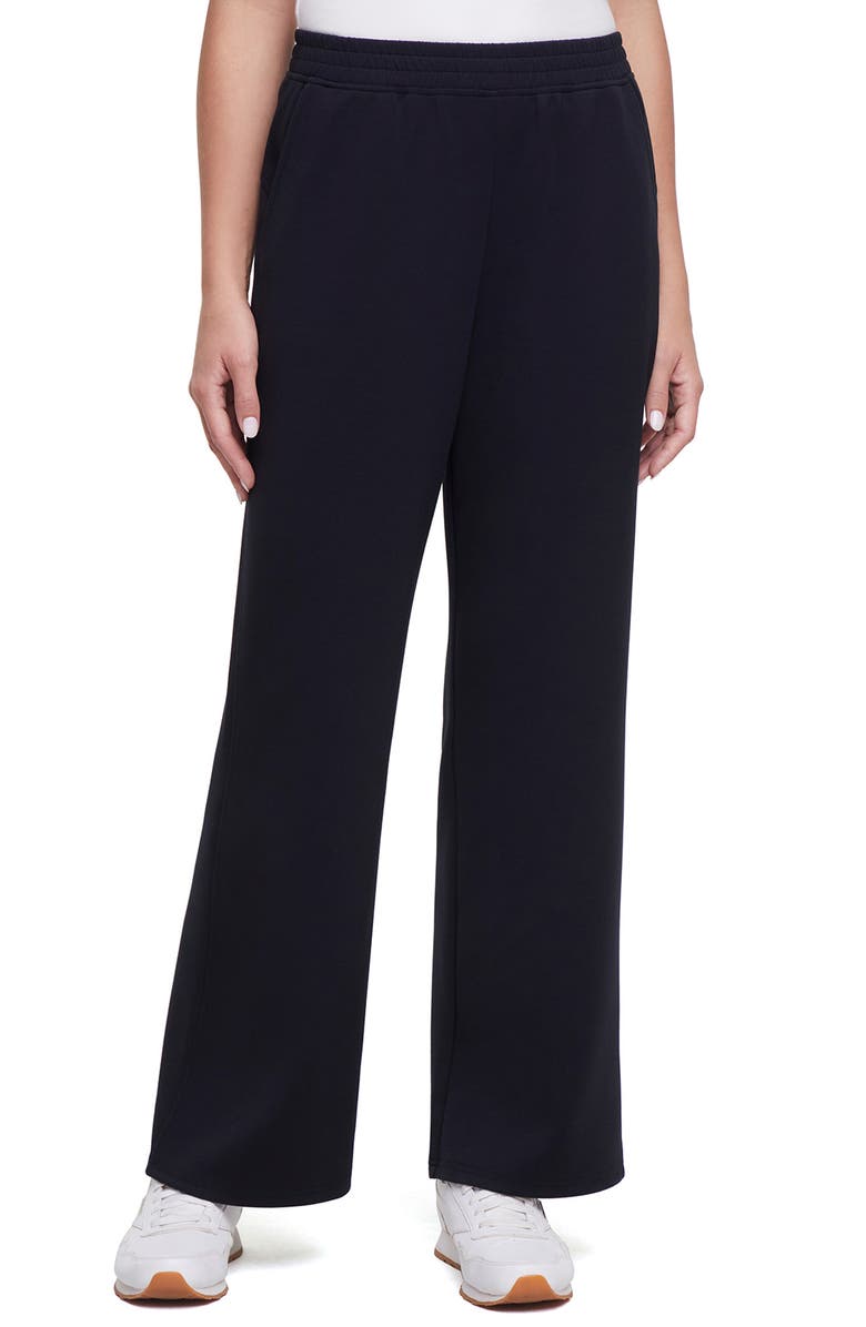 Three Dots Lana Straight Leg Sweatpants, Main, color, Black Beauty
