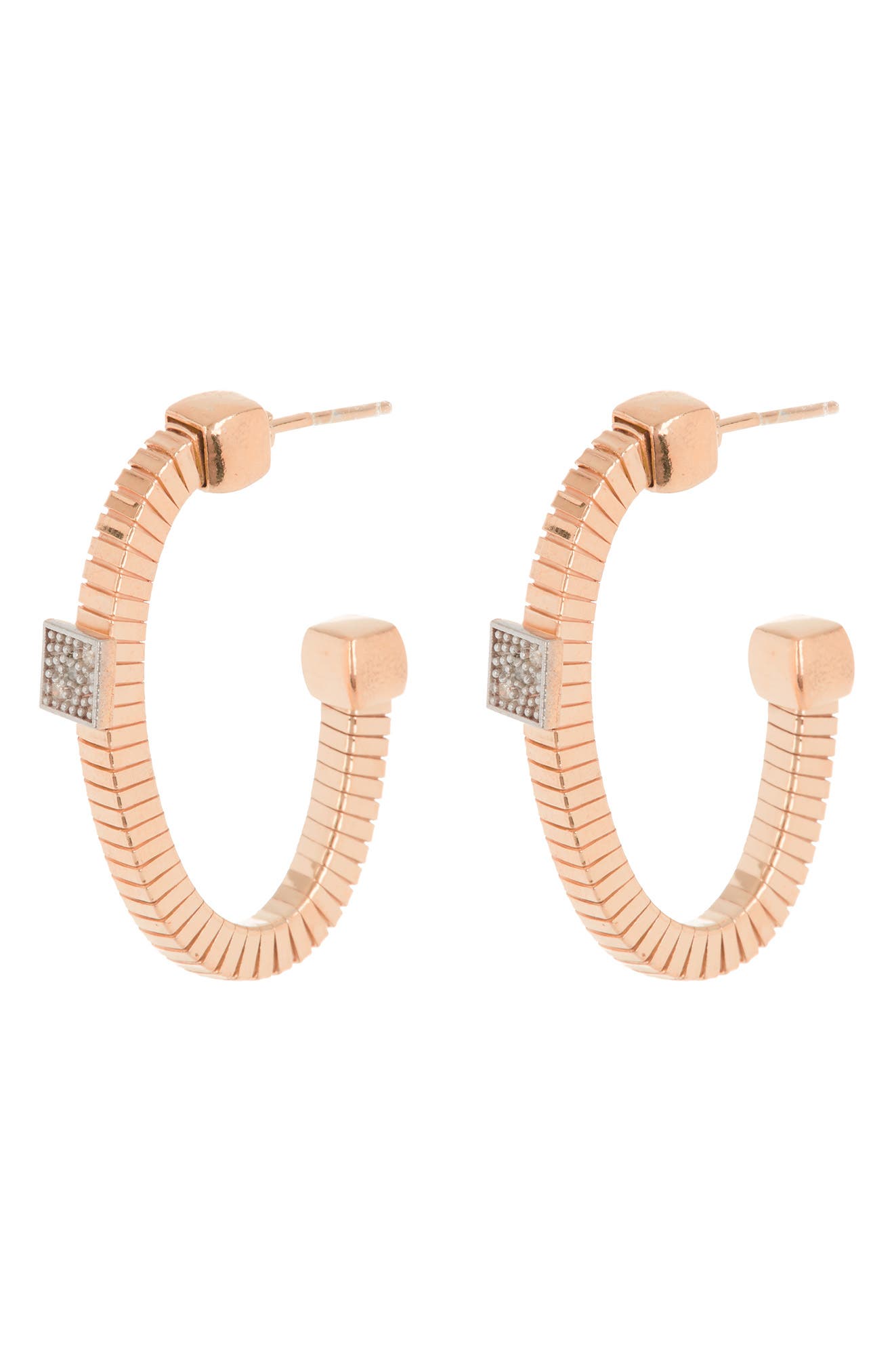 MESHMERISE 25mm Diamond Hoop Earrings - 0.06 ctw