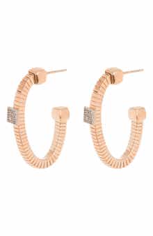 MESHMERISE 25mm Diamond Hoop Earrings - 0.06 ctw