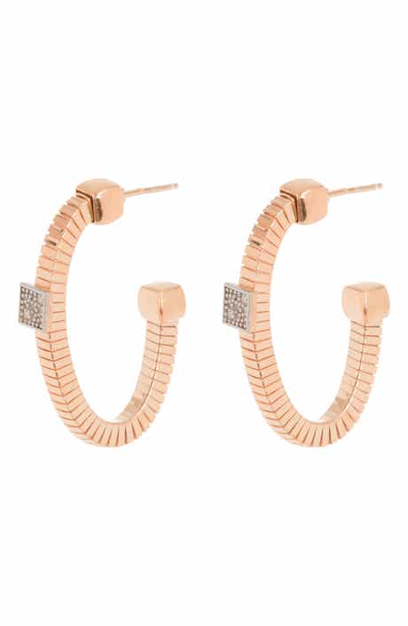 MESHMERISE 25mm Diamond Hoop Earrings - 0.06 ctw