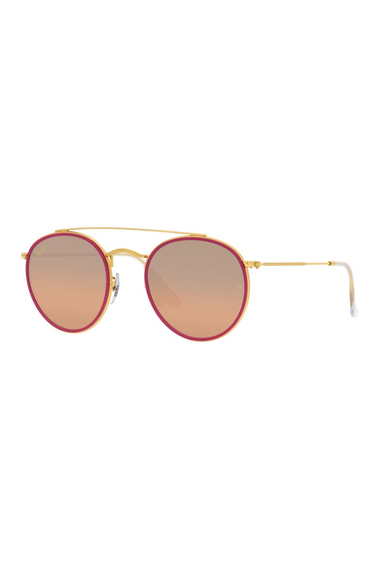 51mm Round Sunglasses, Alternate, color, YELLOW