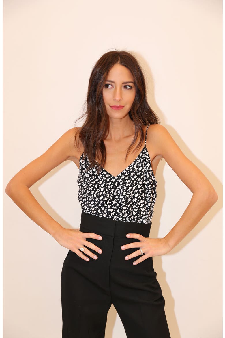 Low Back Camisole (Nordstrom Exclusive), Alternate, color, SN BLACK VINTAGE FLORAL