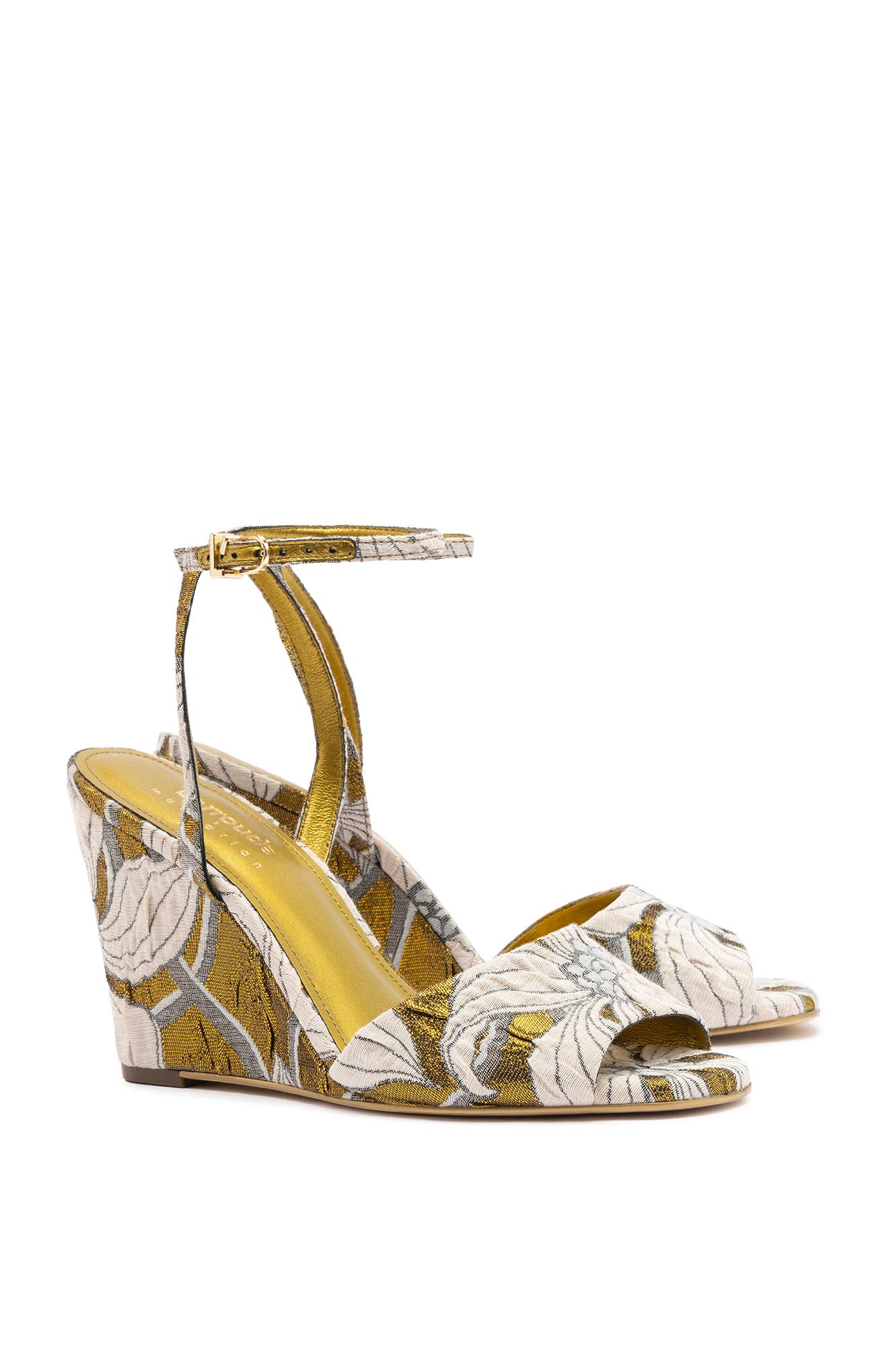 Larroudé x Markarian Wedge In Floral Dutel, Alternate, color, 