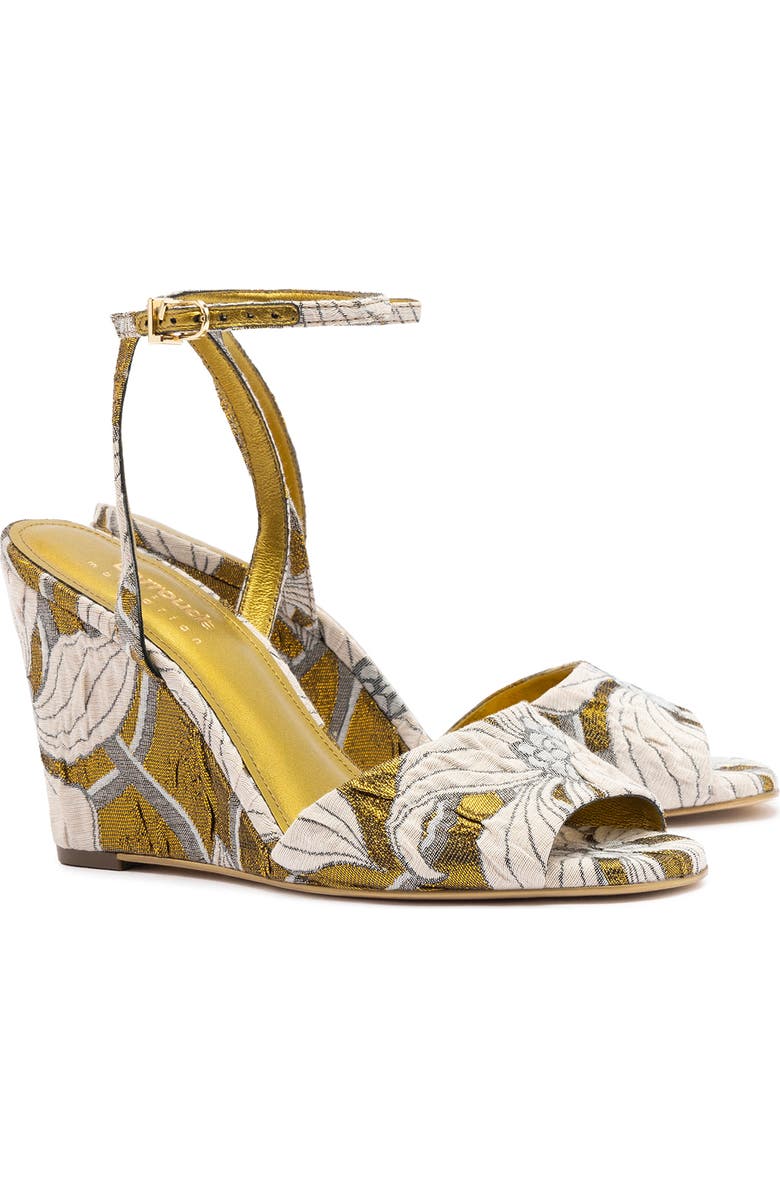 Larroudé x Markarian Wedge In Floral Dutel, Alternate, color,