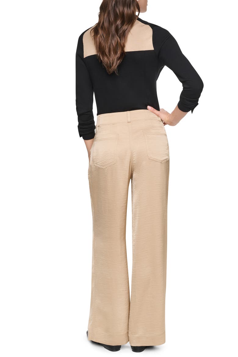 Wide Leg Glazed Pants, Alternate, color, TRAVERTINE