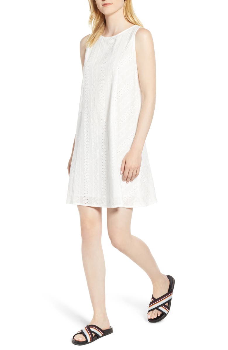 Everleigh Eyelet Shift Dress, Main, color, 