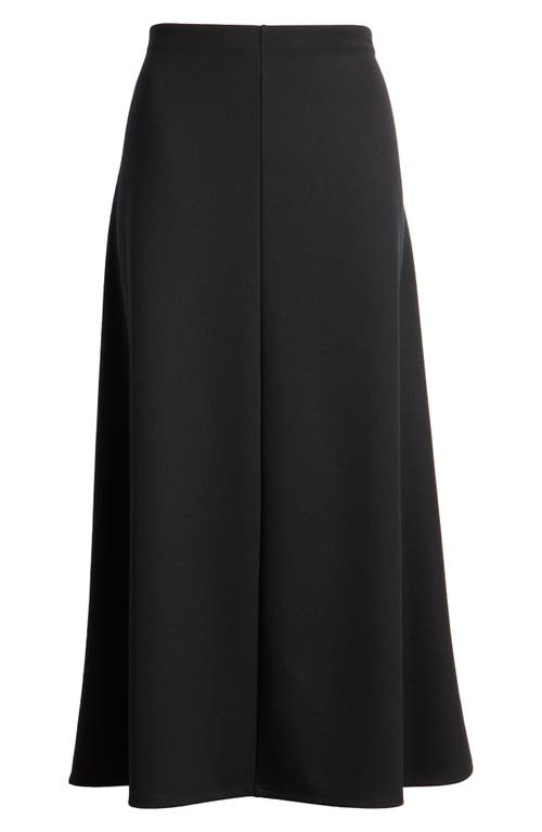 Eileen Fisher Wool Midi A-line Skirt In Black