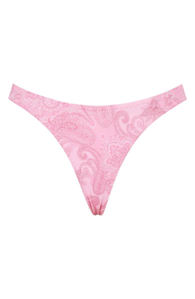 HOUSE OF CB Capri-K Paisley High Leg Bikini Bottoms, Alternate, color, Pink Paisley