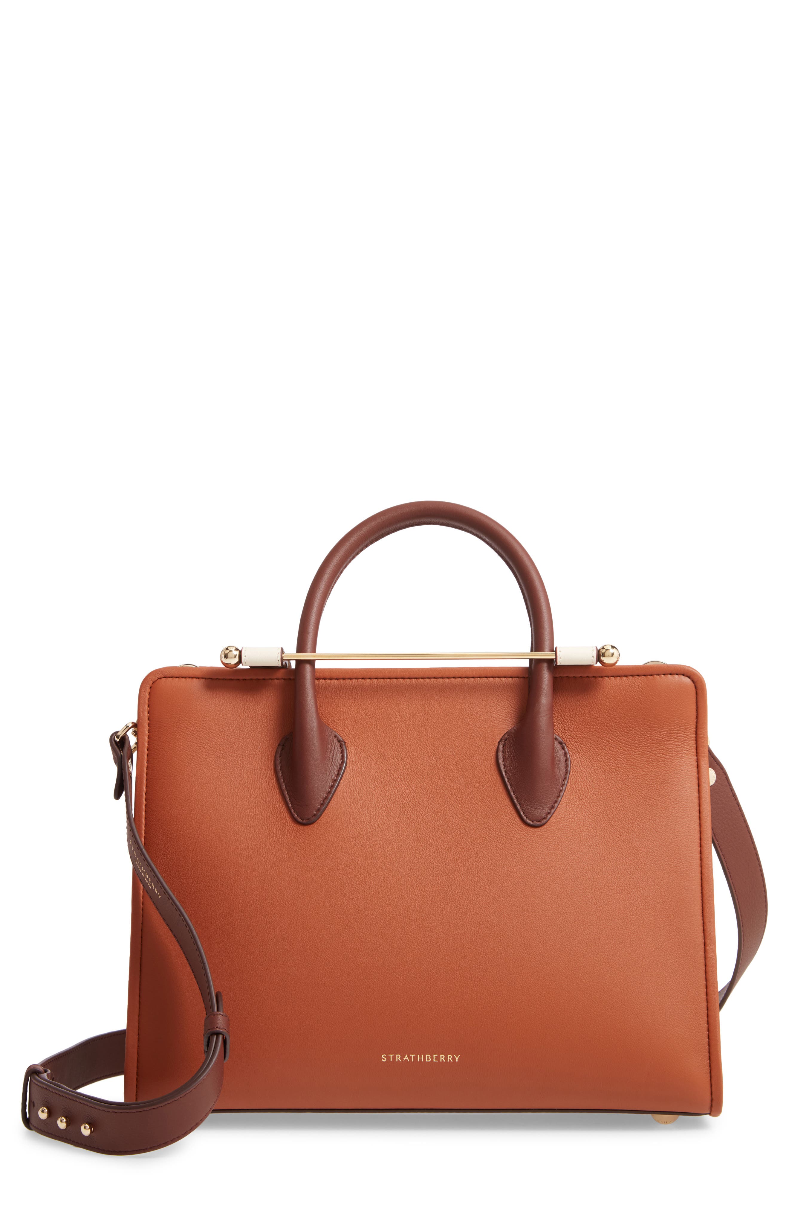 Strathberry Tricolor Midi Leather Tote, Main, color, 