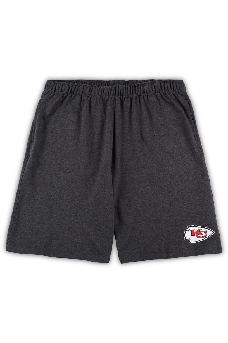 Men's Concepts Sport White/Charcoal Kansas City Chiefs Big & Tall T-Shirt and Shorts Set, Alternate, color, White