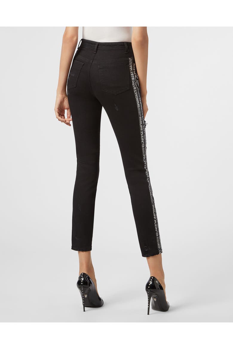 High Waist Logo Band Denim Jeggings Women, Alternate, color, SantaMonica