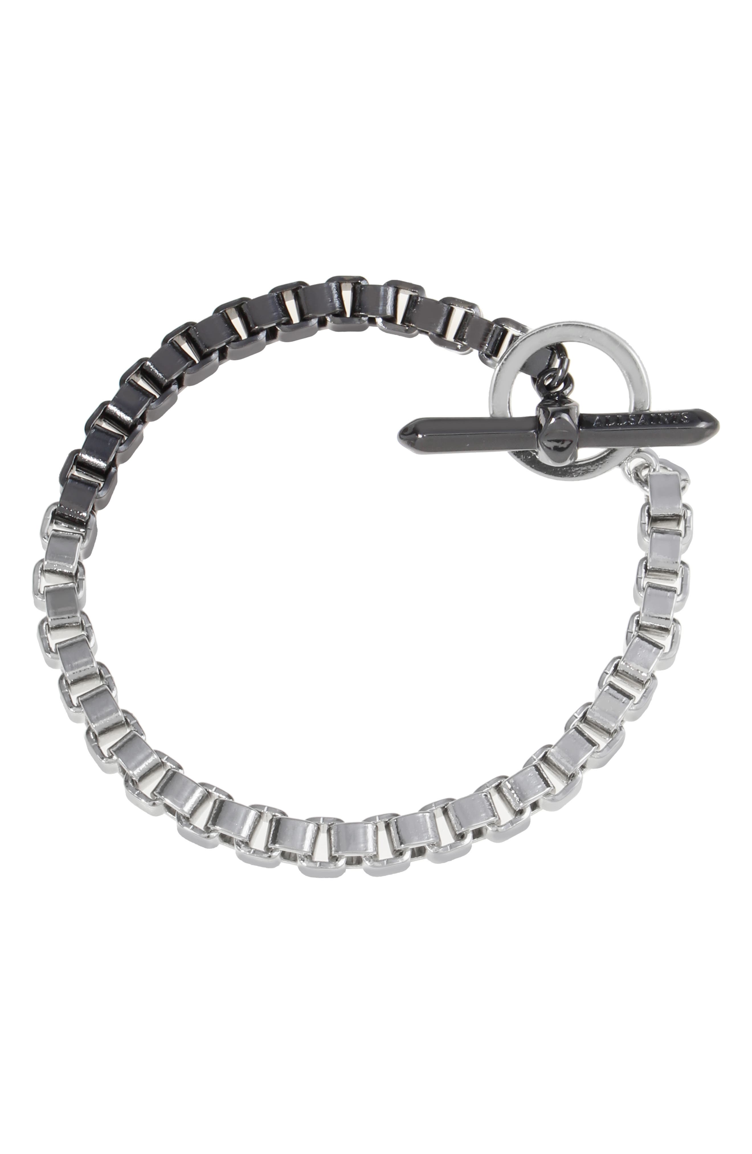 AllSaints Ombré Box Chain Bracelet