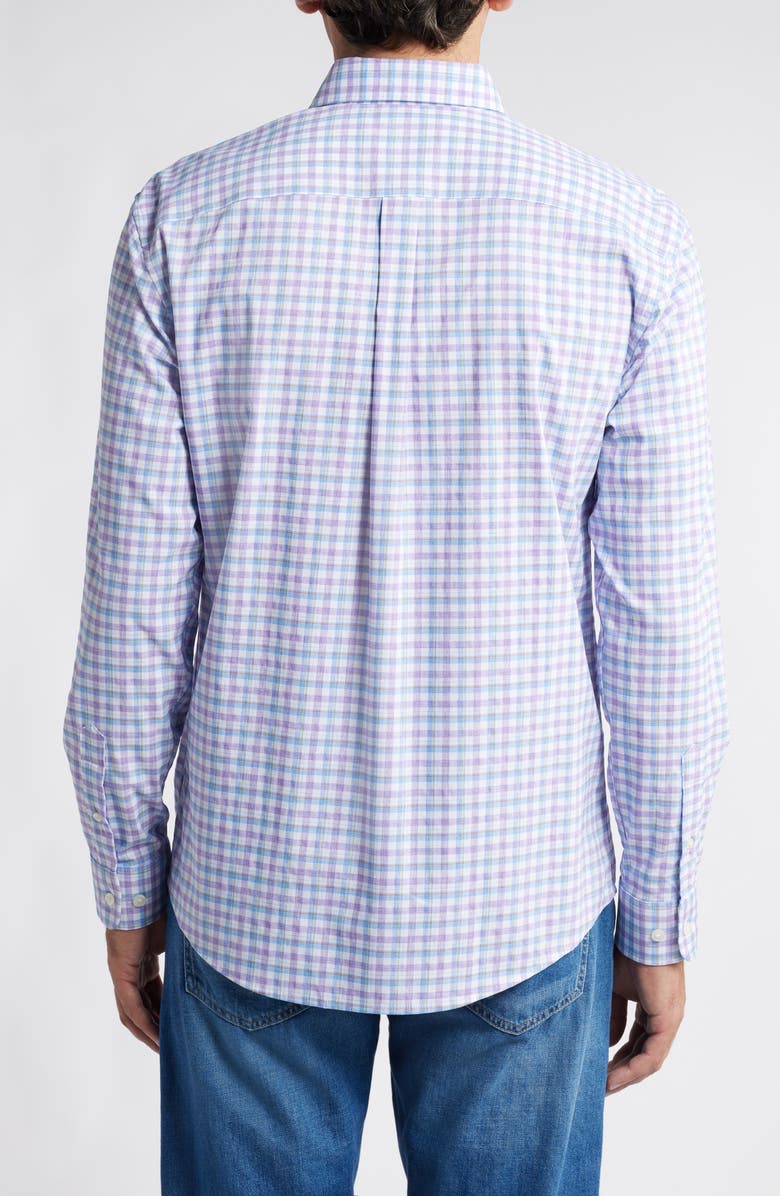 johnnie-O Hughes Check Performance Button-Down Shirt, Alternate, color, 
