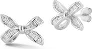 GLAZE JEWELRY Cubic Zirconia Bow Stud Earrings