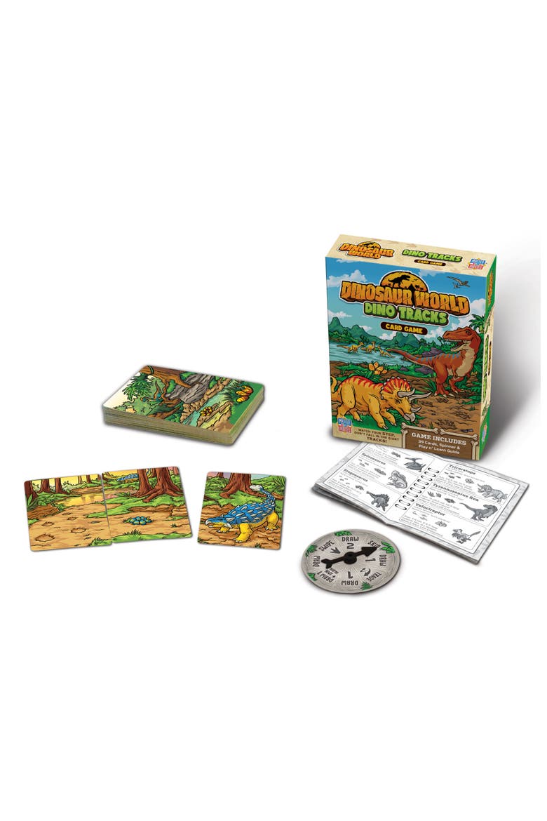 Dinosaur World Dino Tracks Card Game, Alternate, color, Multicolor