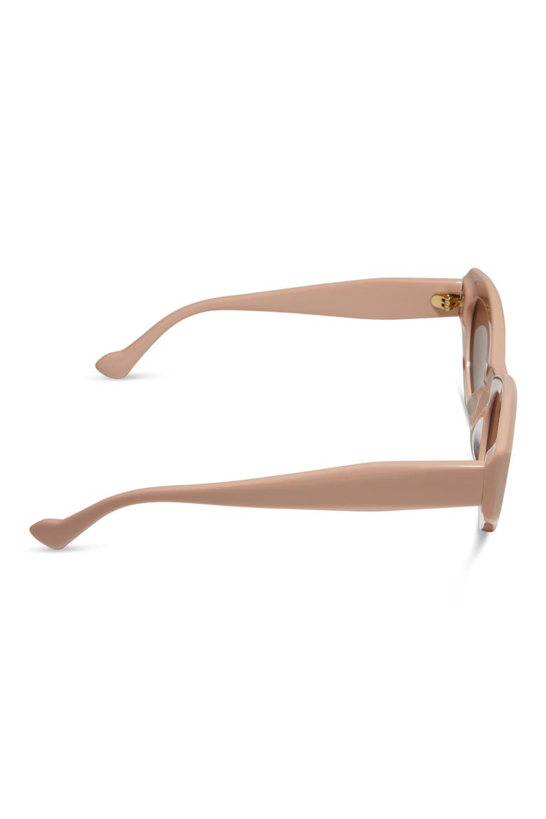 52mm Margot Faceted Oval Sunglasses, Alternate, color, NUDE BROWN