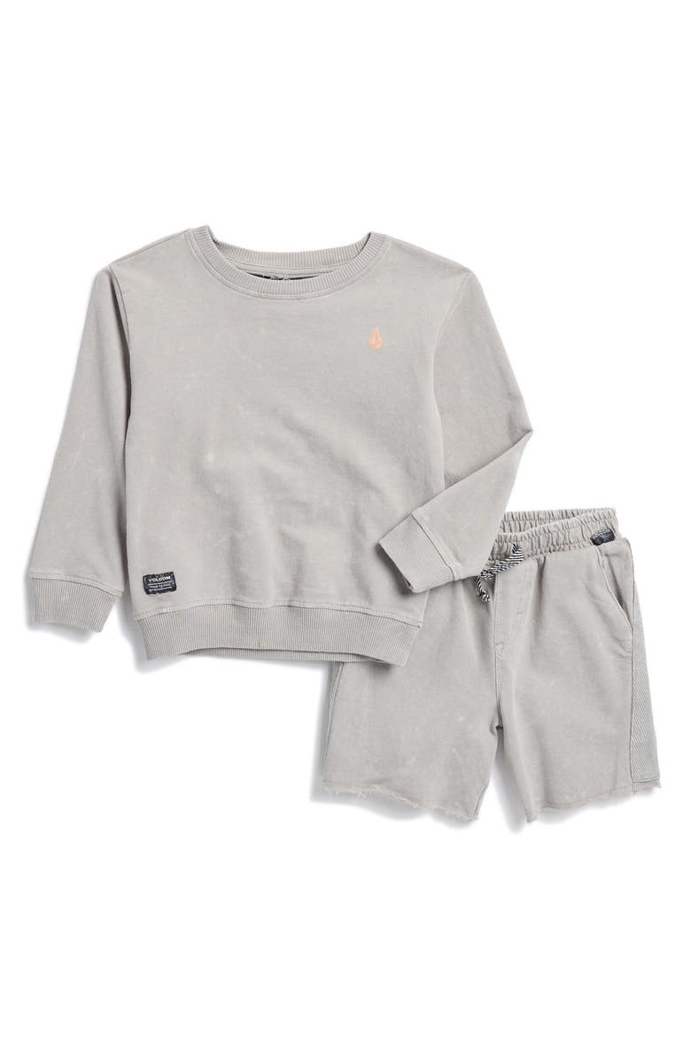 Volcom Kids' Logo Sweatshirt & Shorts Set, Main, color,