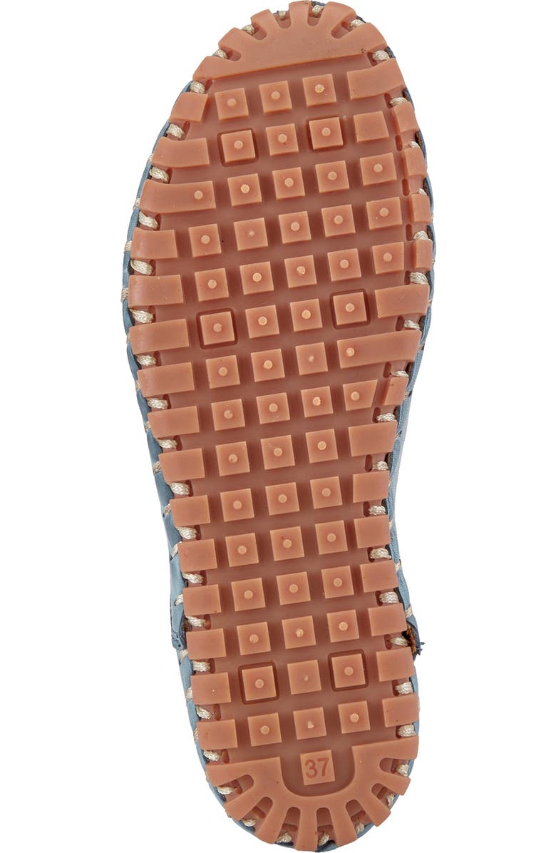 Spring Step Moonwalk Perforated Leather Shoe, Alternate, color, Blue