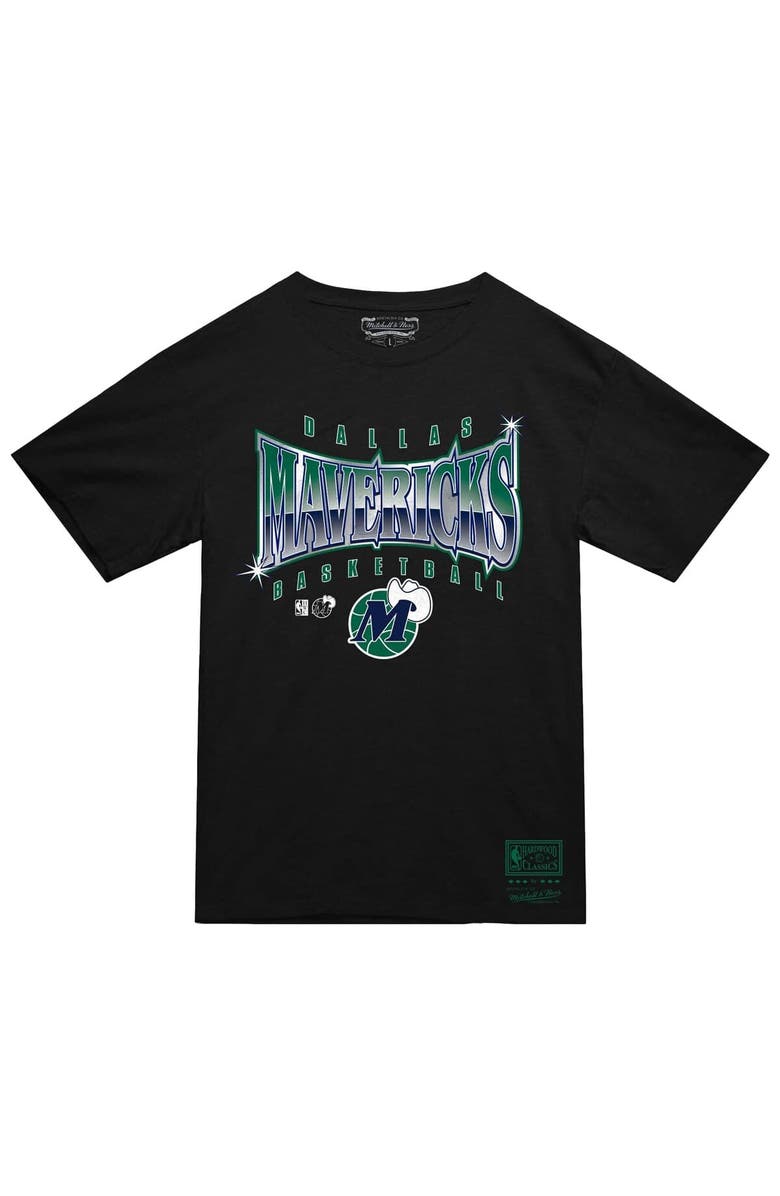 Mitchell & Ness Men's Mitchell & Ness Black Dallas Mavericks Worldwide Collection Glow Up T-Shirt, Alternate, color, Black
