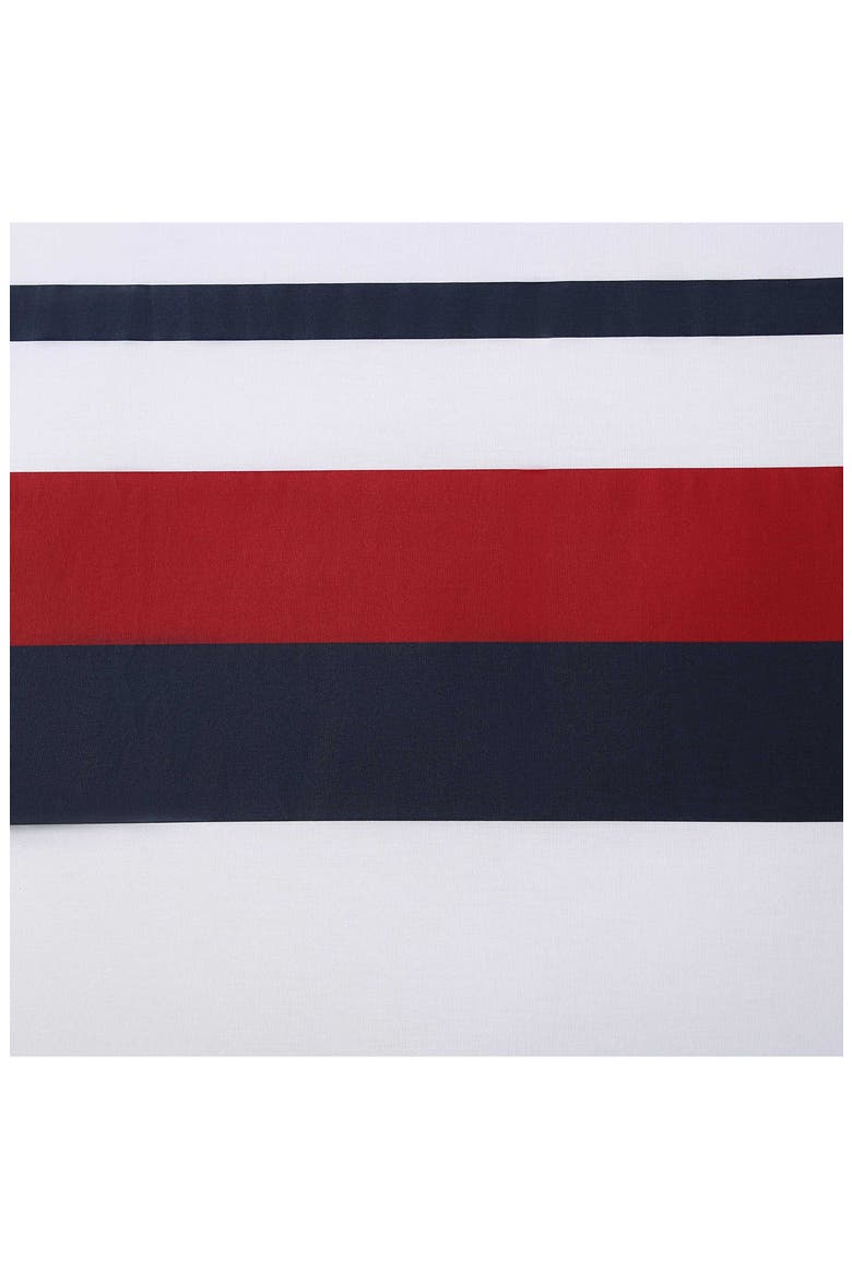 Classic Stripe Duvet Cover & Shams Set, Alternate, color, WHITE/ RED/ NAVY