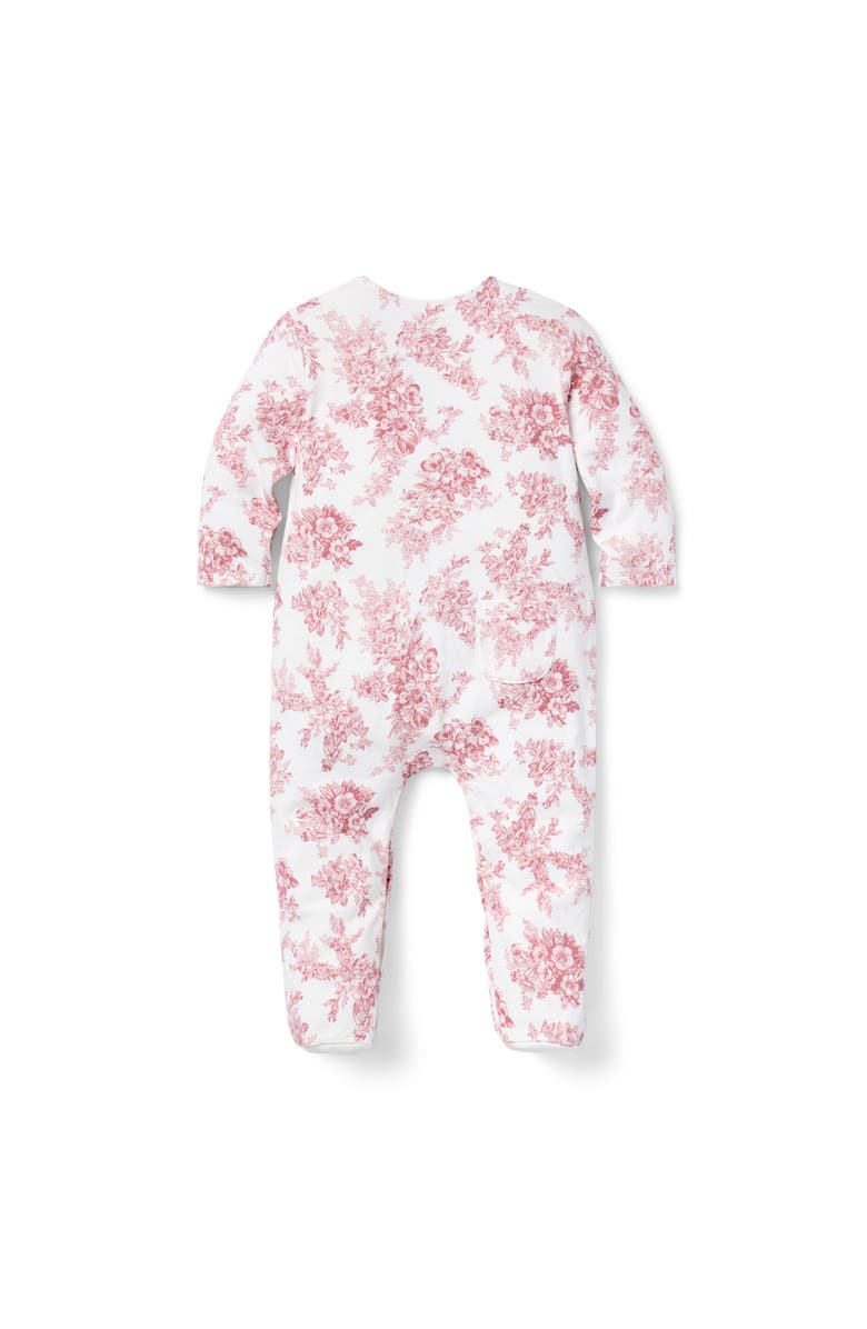 Janie and Jack Baby Floral Toile Footed One-Piece, Alternate, color, Pink
