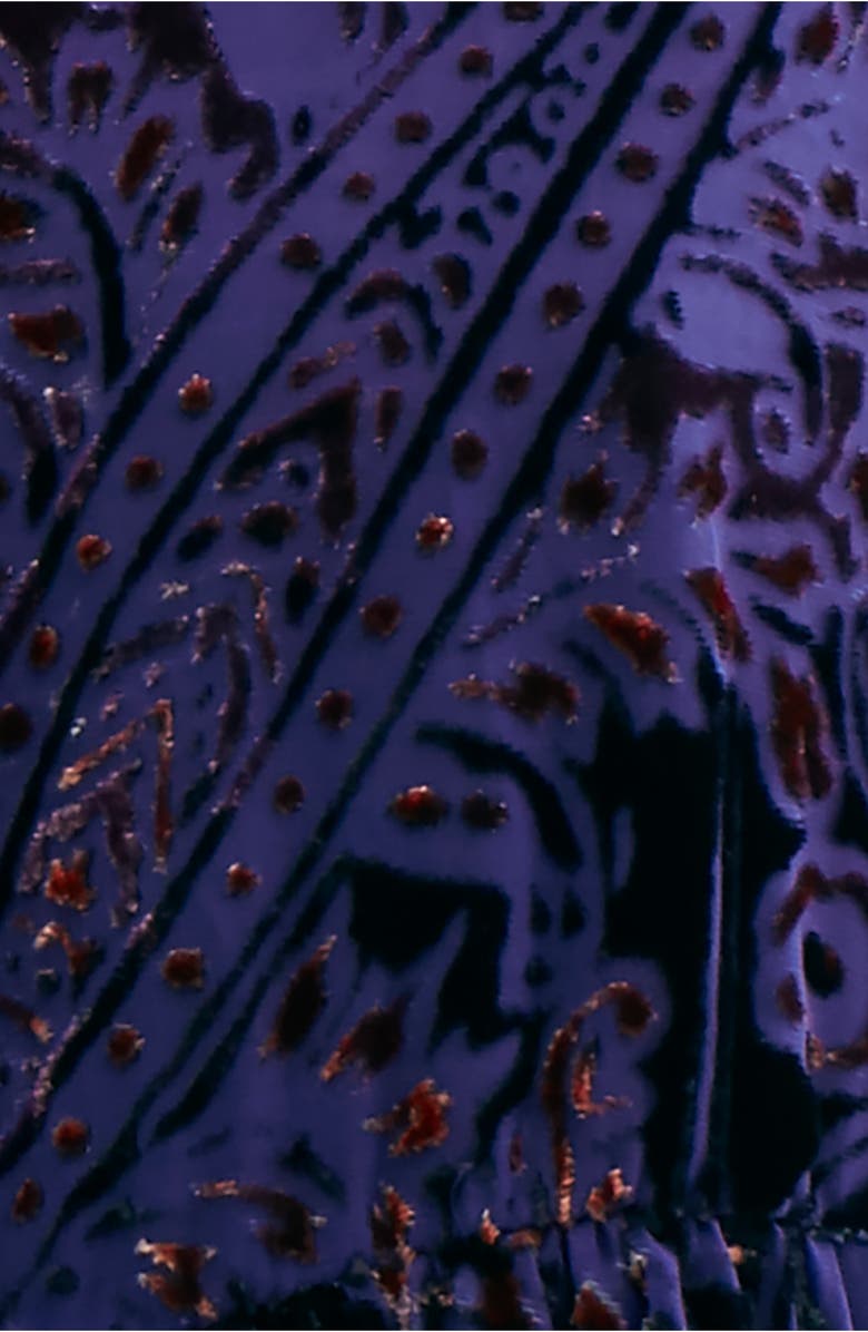 Free People Mirror, Mirror Long Sleeve Velvet Minidress, Alternate, color,