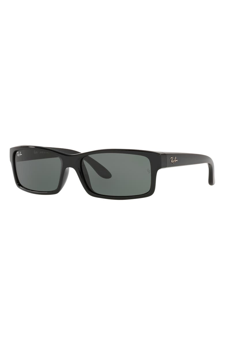 Ray-Ban 59mm Square Sunglasses, Alternate, color, Black