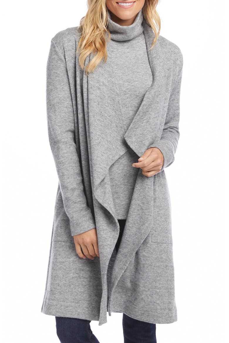 Open Front Duster, Main, color, GRAY