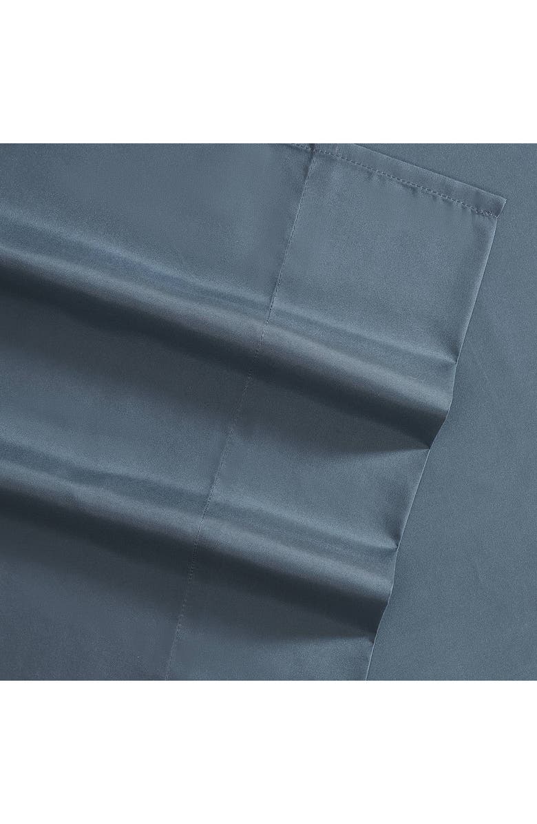 Kenneth Cole Solid Recycled Polyester Sheet Set, Alternate, color, Denim Blue