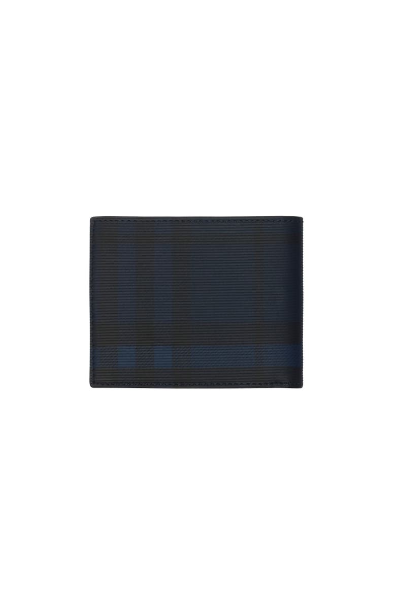 Burberry Check Slim Bifold Wallet, Alternate, color, Navy
