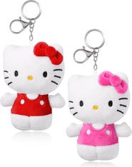 Hello Kitty Red and Pink Plush Keychain