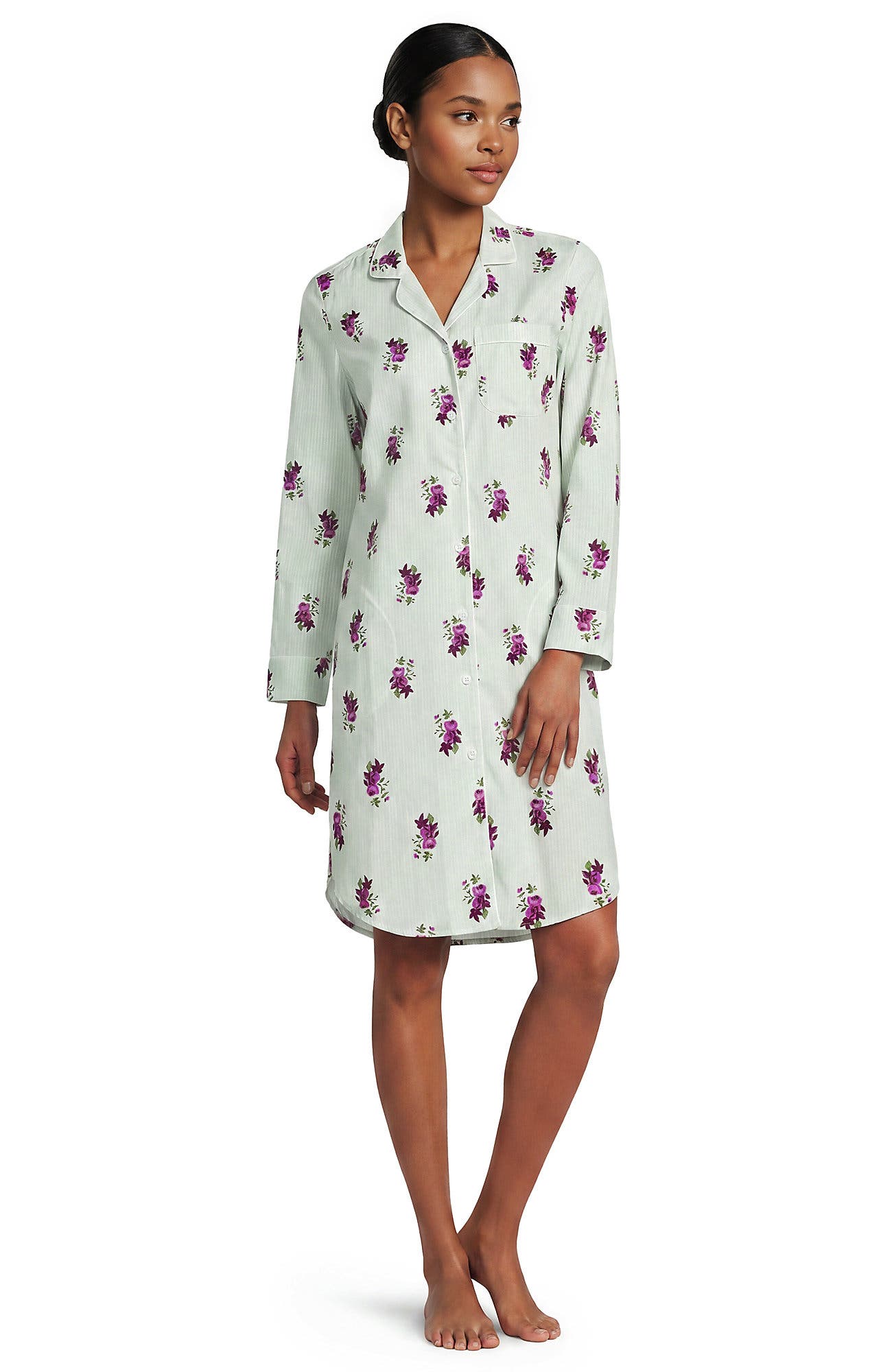 Pink Floral/Celery Stripe