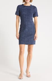Eliza J Bouclé Shift Dress
